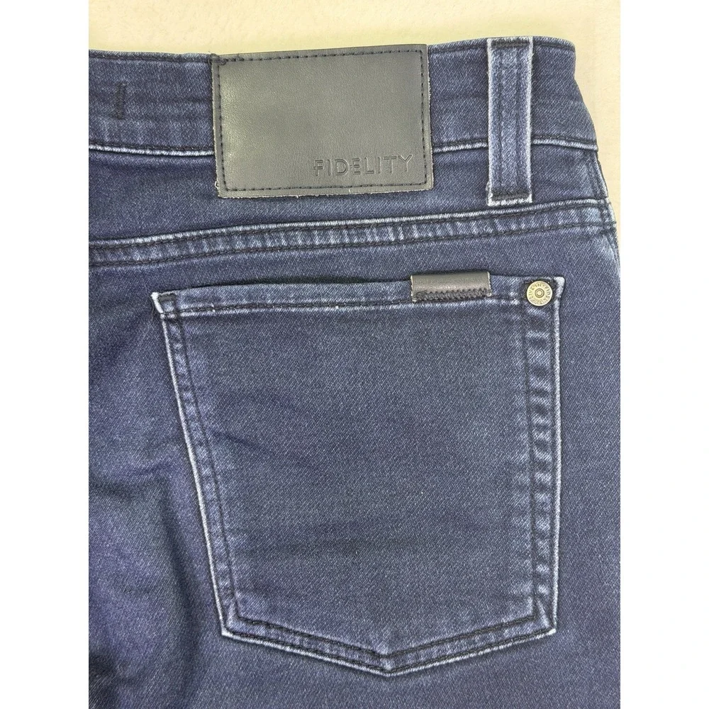 Fidelity Jeans Mens 32x30 Blue Straight‎ Slim Dark Wash Torino Narrow Low Rise